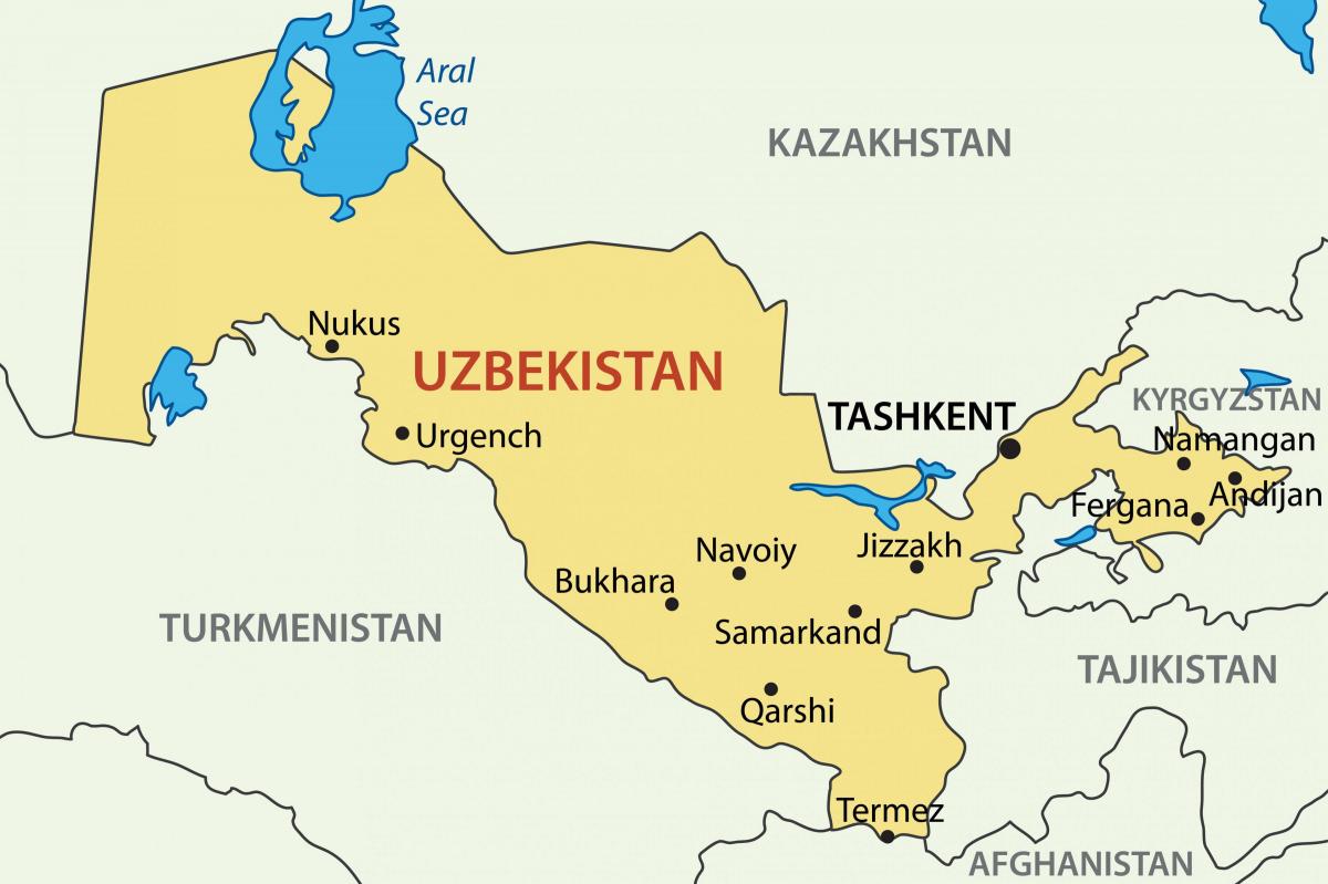 kryeqyteti i Uzbekistanit hartë