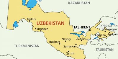 Kryeqyteti i Uzbekistanit hartë