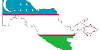Harta e Uzbekistan flamurit 