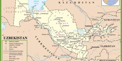 Harta e Uzbekistan politike 